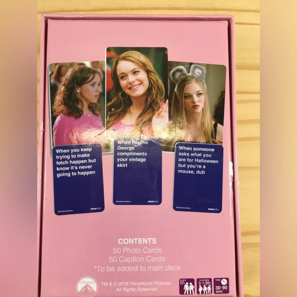 What Do You Meme? Mean Girls Expansion Pack: 2018 Paramount: Complete,